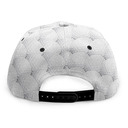 Golf Ball Pattern Print Snapback Cap