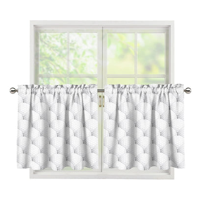 Golf Ball Pattern Print Tier Curtains