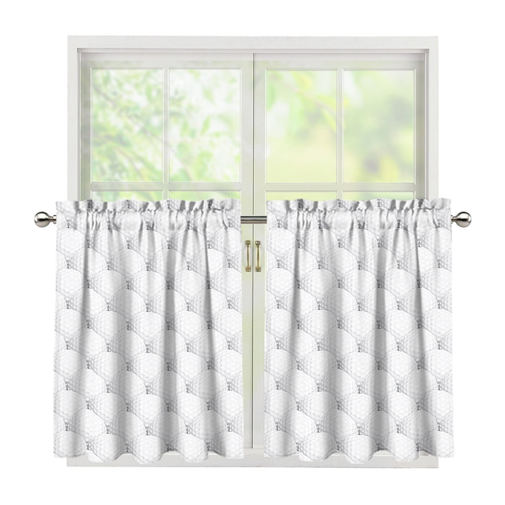 Golf Ball Pattern Print Tier Curtains