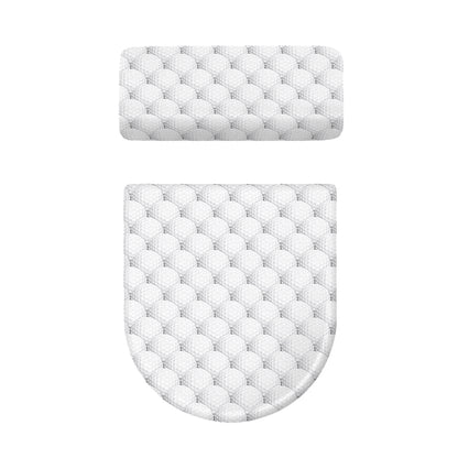 Golf Ball Pattern Print Toilet Lid And Tank Cover Set