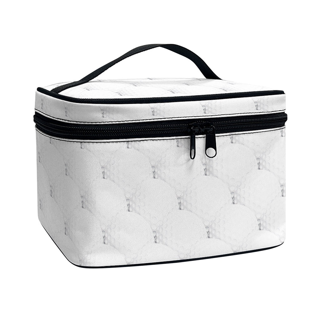 Golf Ball Pattern Print Travel Makeup Bag