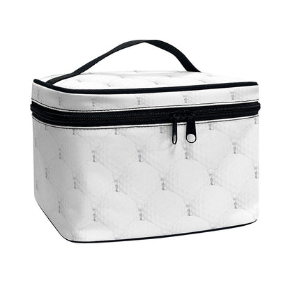 Golf Ball Pattern Print Travel Makeup Bag