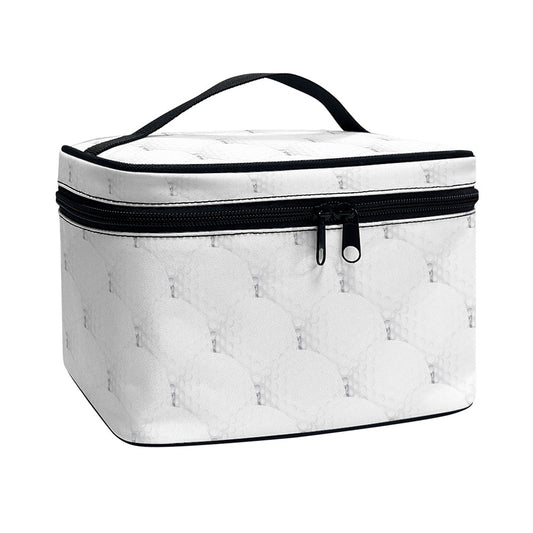 Golf Ball Pattern Print Travel Makeup Bag