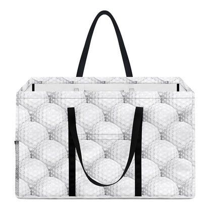 Golf Ball Pattern Print Utility Tote Bag