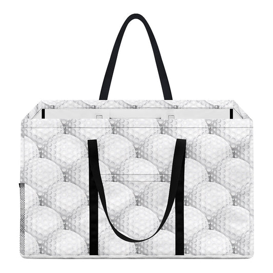Golf Ball Pattern Print Utility Tote Bag