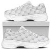 Golf Ball Pattern Print White Chunky Shoes