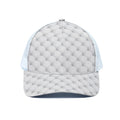 Golf Ball Pattern Print White Mesh Trucker Hat