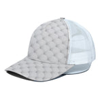 Golf Ball Pattern Print White Mesh Trucker Cap