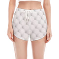 Golf Ball Pattern Print Women's Split Running Shorts