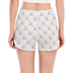 Golf Ball Pattern Print Women's Split Running Shorts