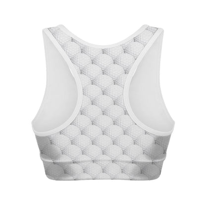Golf Ball Pattern Print Women's Sports Bra