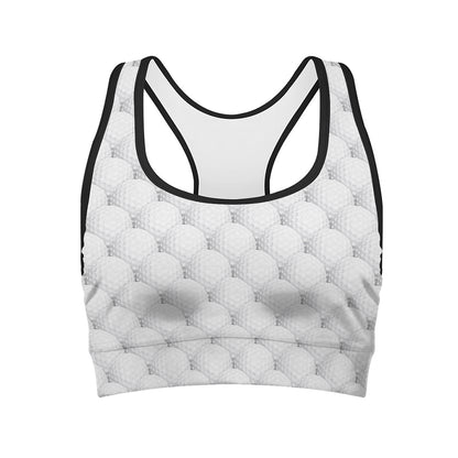 Golf Ball Pattern Print Women's Sports Bra