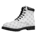 Golf Ball Pattern Print Padded Collar Lace Up Boots