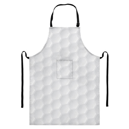 Golf Ball Print Bib Apron With Pocket