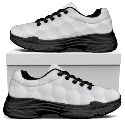 Golf Ball Print Black Chunky Shoes