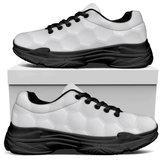 Golf Ball Print Black Chunky Shoes