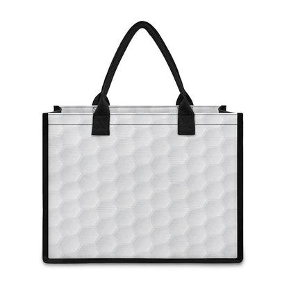 Golf Ball Print Canvas Tote Bag