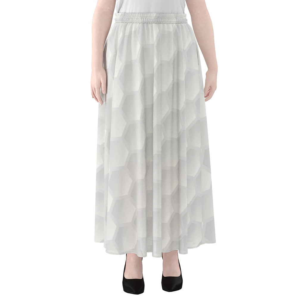 Golf Ball Print Chiffon Maxi Skirt