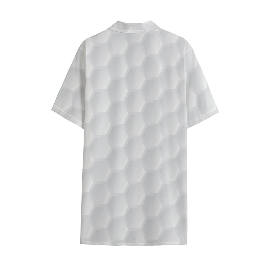 Golf Ball Print Cotton Hawaiian Shirt