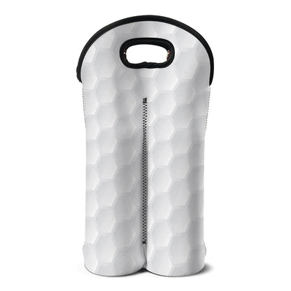 Golf Ball Print Double Neoprene Wine Tote