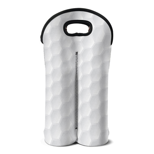 Golf Ball Print Double Neoprene Wine Tote