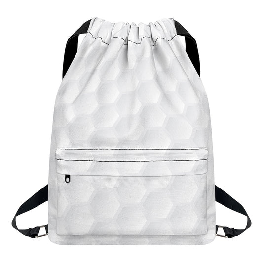 Golf Ball Print Drawstring Backpack