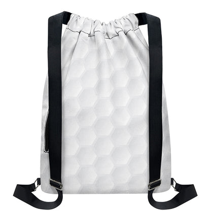 Golf Ball Print Drawstring Backpack