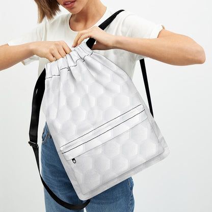 Golf Ball Print Drawstring Backpack
