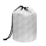 Golf Ball Print Drawstring Makeup Bag