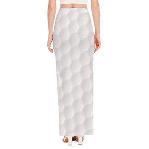 Golf Ball Print High Slit Maxi Skirt