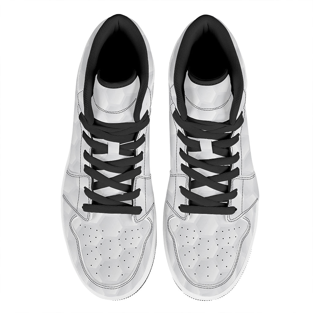 Golf Ball Print High Top Leather Sneakers