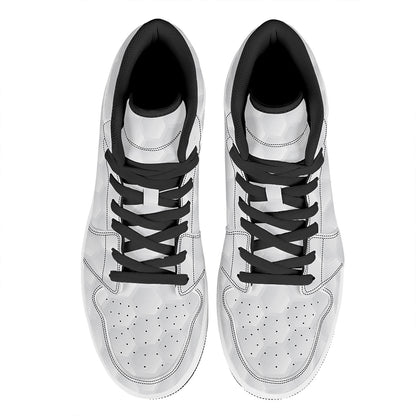 Golf Ball Print High Top Leather Sneakers