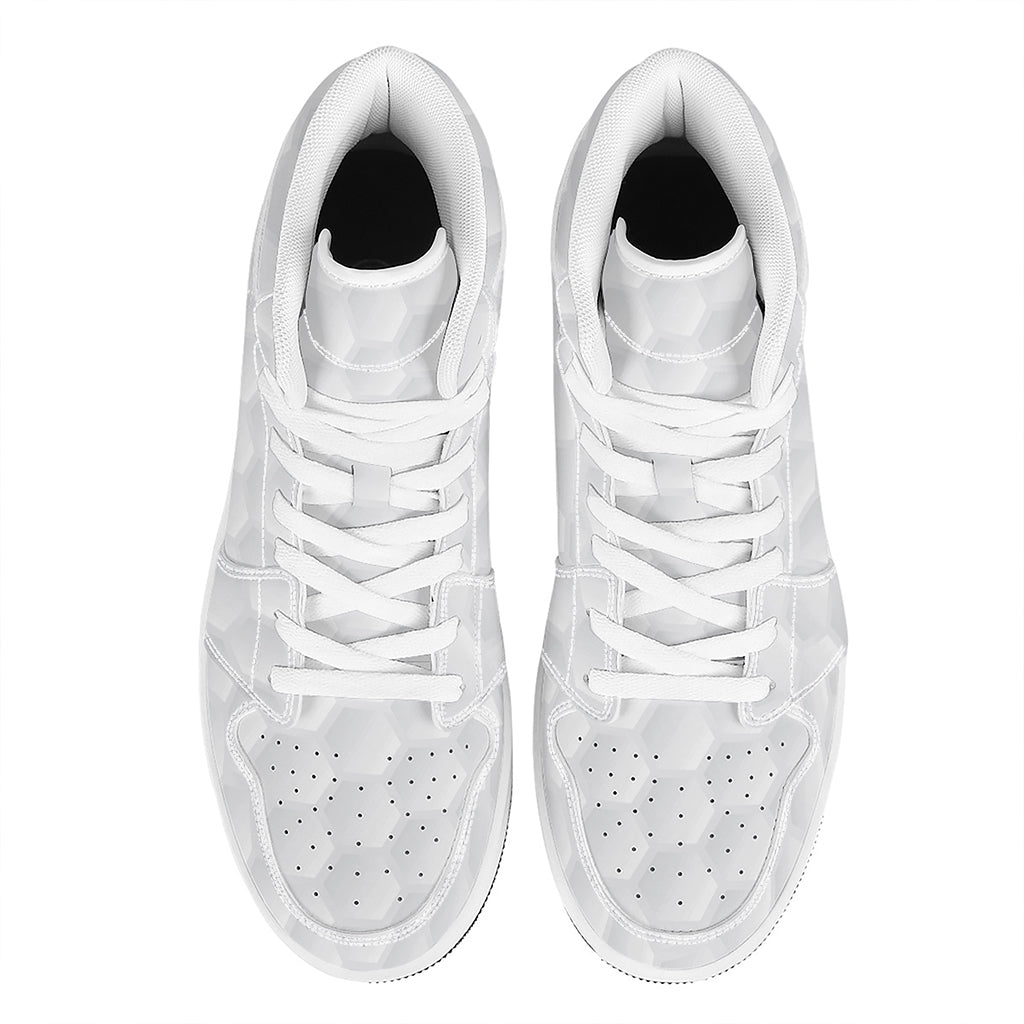 Golf Ball Print High Top Leather Sneakers