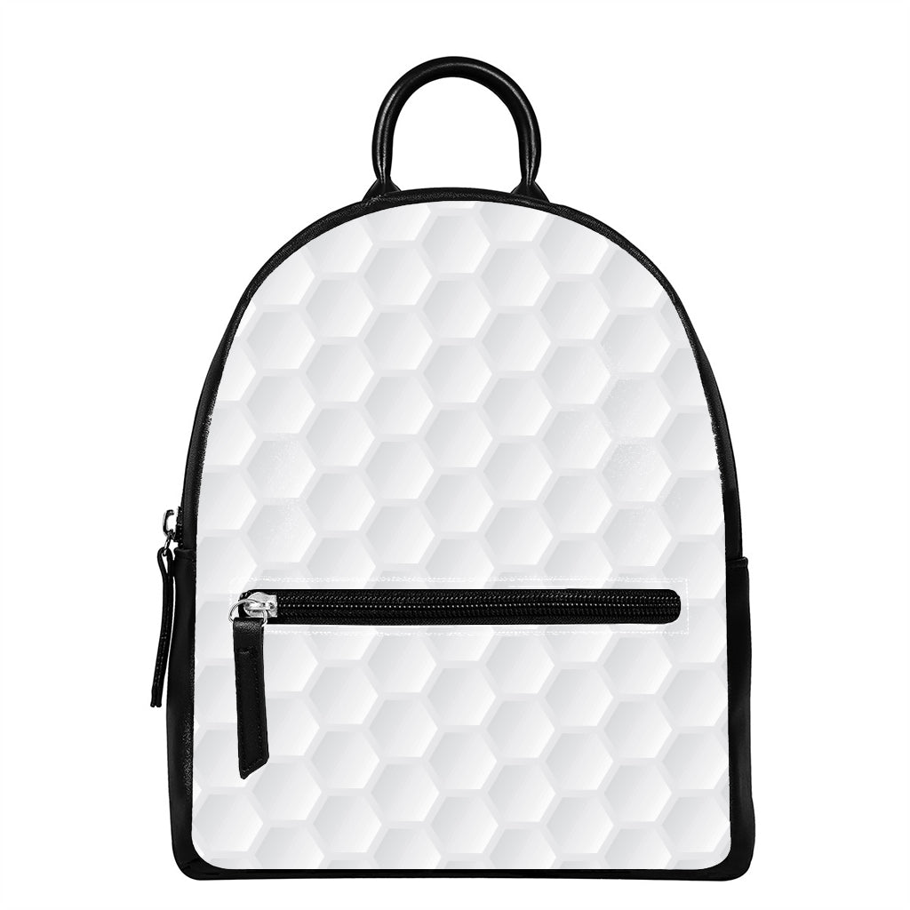 Golf Ball Print Leather Backpack