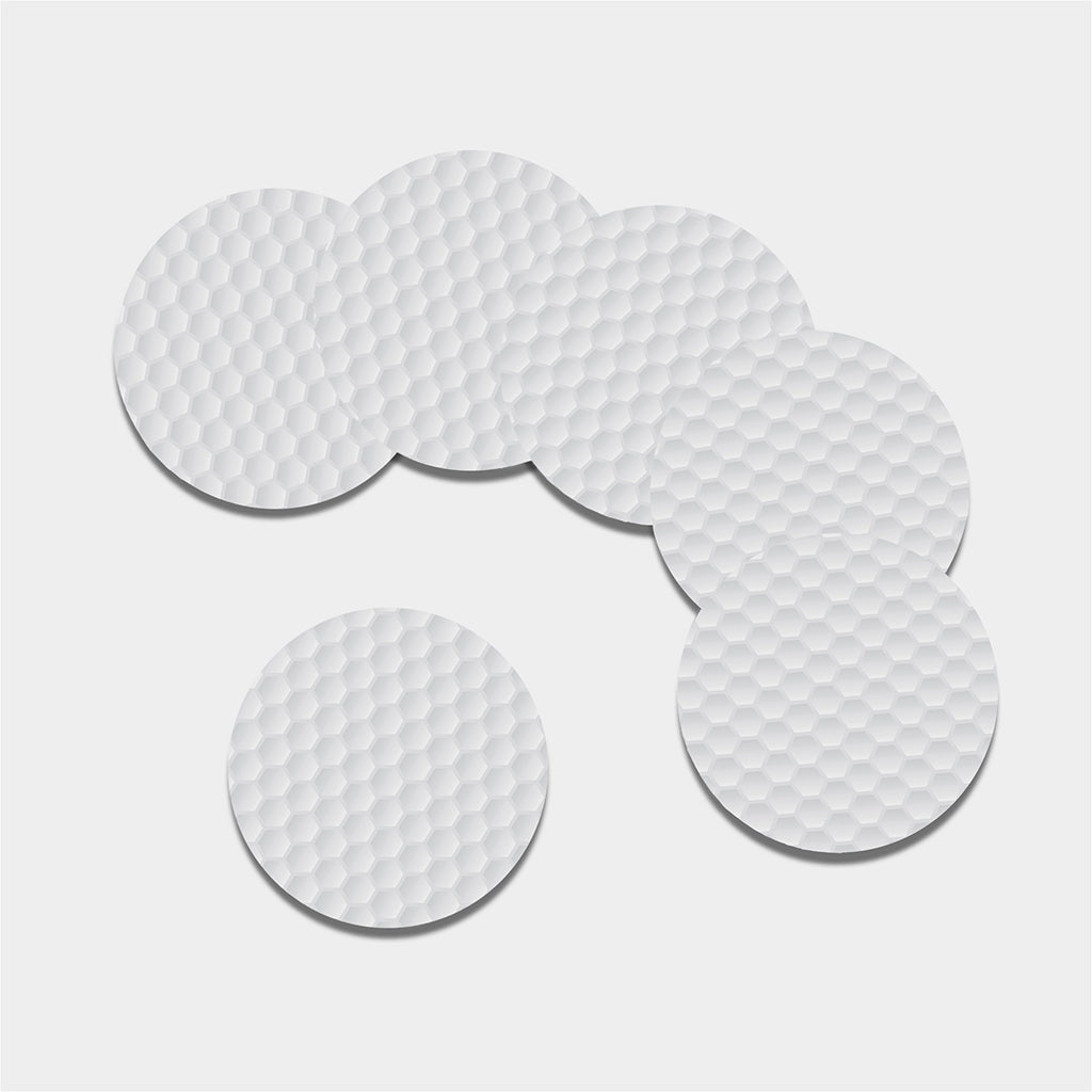 Golf Ball Print Leather Coaster Set