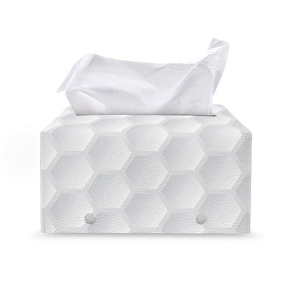 Golf Ball Print Leather Tissue Box Cover