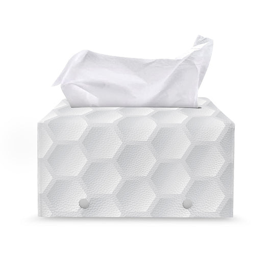 Golf Ball Print Leather Tissue Box Cover