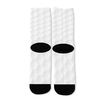 Golf Ball Print Long Socks