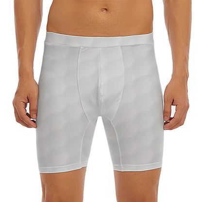 Golf Ball Print Men's Long Boxer Briefs