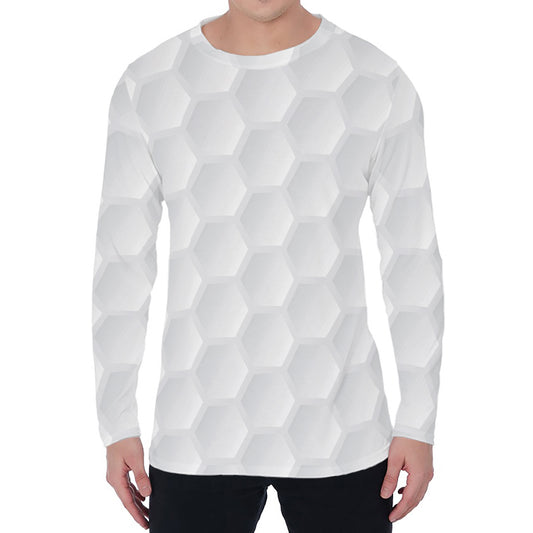 Golf Ball Print Men's Long Sleeve T-Shirt