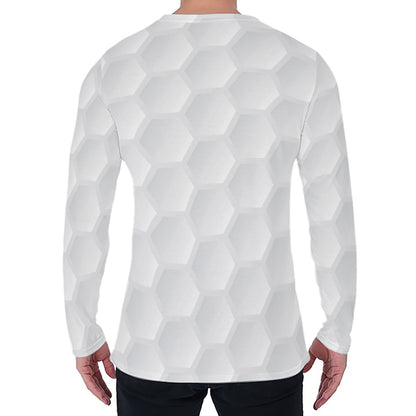 Golf Ball Print Men's Long Sleeve T-Shirt