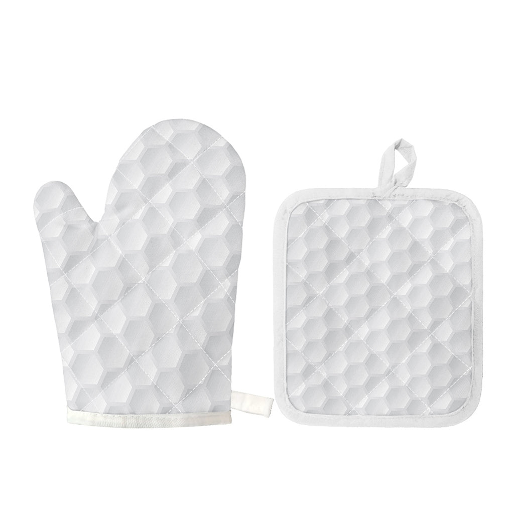 Golf Ball Print Oven Mitt And Pot Holder Set