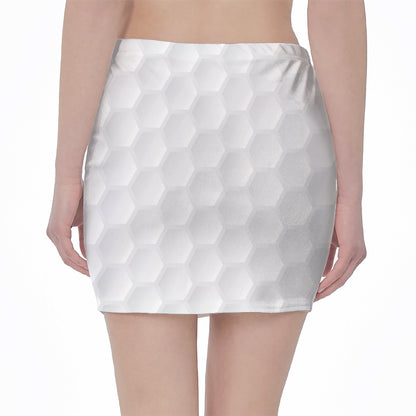 Golf Ball Print Pencil Mini Skirt