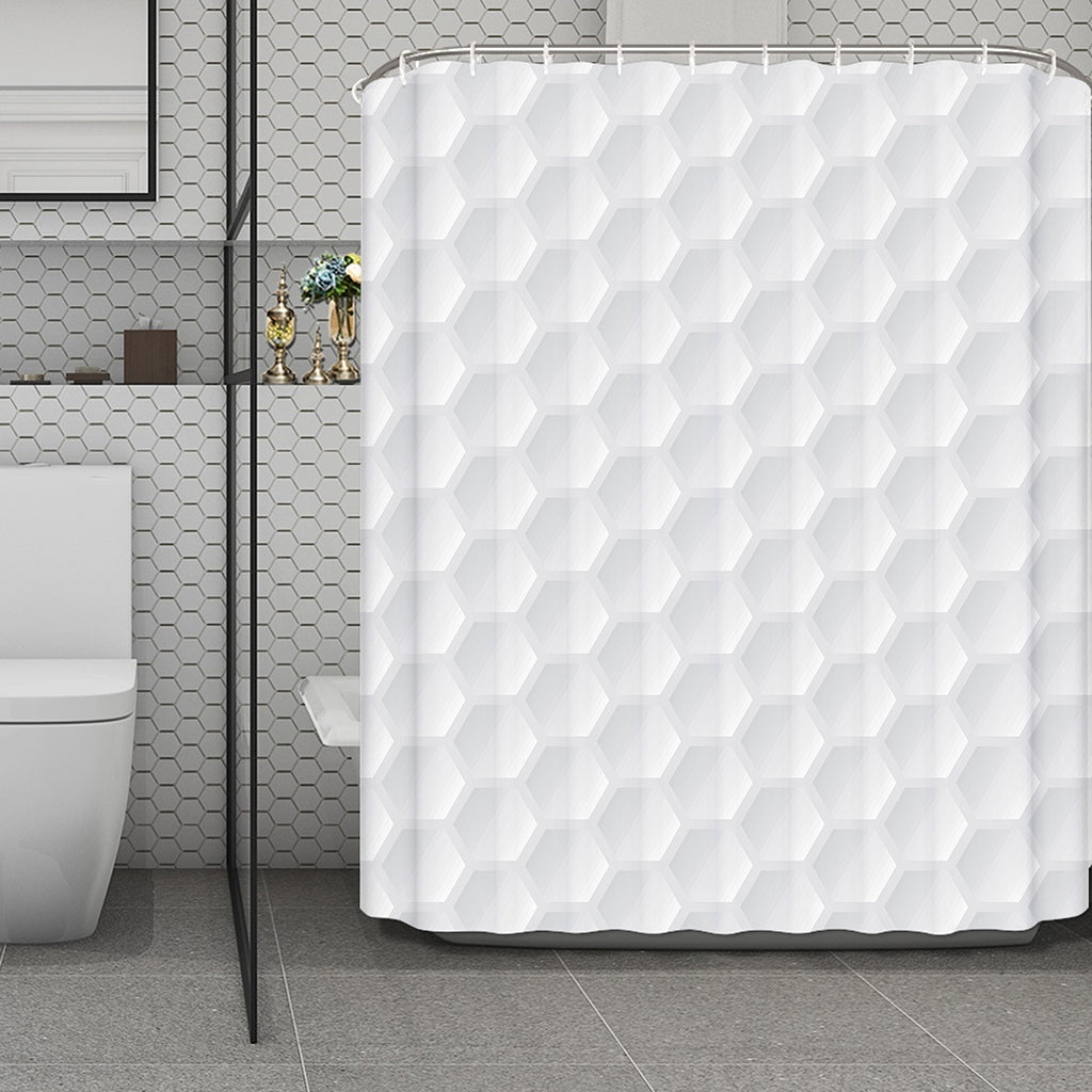 Golf Ball Print Polyester Shower Curtain
