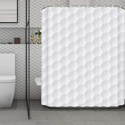 Golf Ball Print Polyester Shower Curtain
