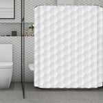 Golf Ball Print Polyester Shower Curtain
