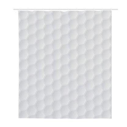 Golf Ball Print Polyester Shower Curtain