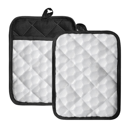 Golf Ball Print Pot Holders With Pocket