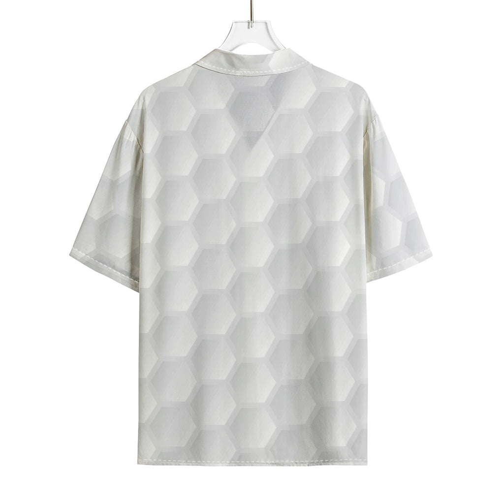 Golf Ball Print Rayon Hawaiian Shirt