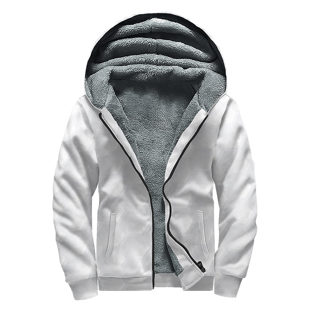 Golf Ball Print Sherpa Lined Zip Up Hoodie